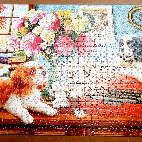 Buffalo Jigsaw Puzzle 750 Pieces The Writer's Dogs Complete - Picture 3 of 8